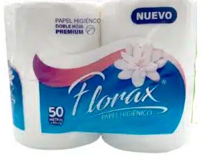 Papel higiénico Florax doble hoja 50mts
